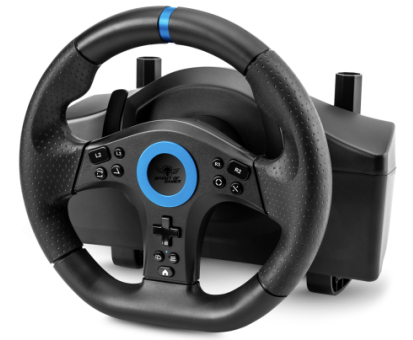 SOG-RWP5 mando y volante Negro, Azul USB Volante + Pedales Digital PlayStation 5, PlayStation 4, Nintendo Switch 2, Xbox Series S, Xbox Series X, Xbox One, PC
