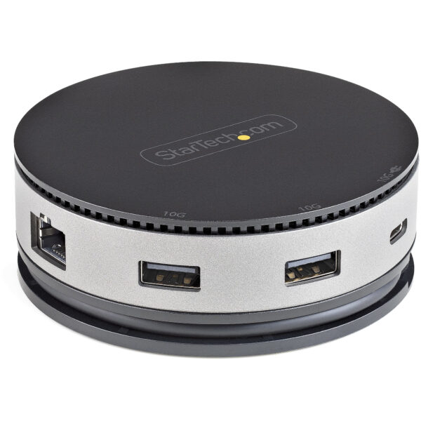 Adaptador Multipuertos USB-C - Docking Station USB 3.1 Gen 2 Tipo C con Vídeo HDMI, DisplayPort de 4K a 60Hz o VGA de 1080p - PD de 75W - Hub Ladrón USB de 3 Puertos - Replicador de Puertos Móvil