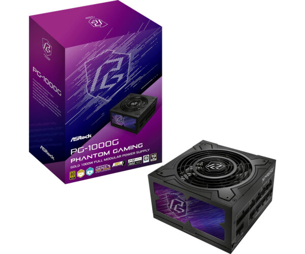 Phantom Gaming PG-1000G unidad de fuente de alimentación 750 W 20+4 pin ATX ATX Negro