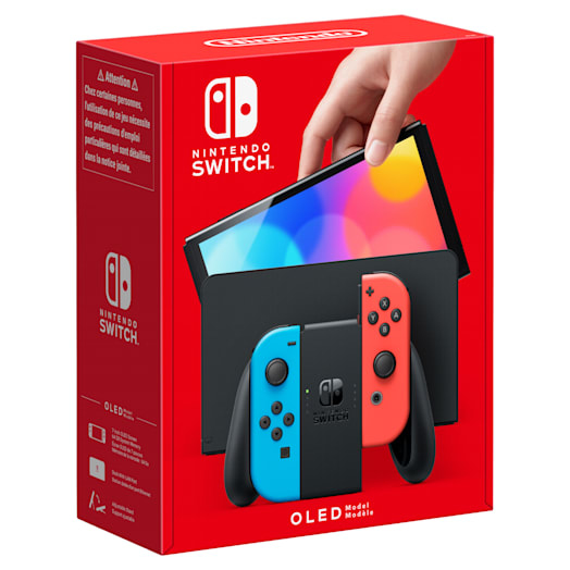 Switch OLED videoconsola portátil 17,8 cm (7") 64 GB Pantalla táctil Wifi Azul, Rojo