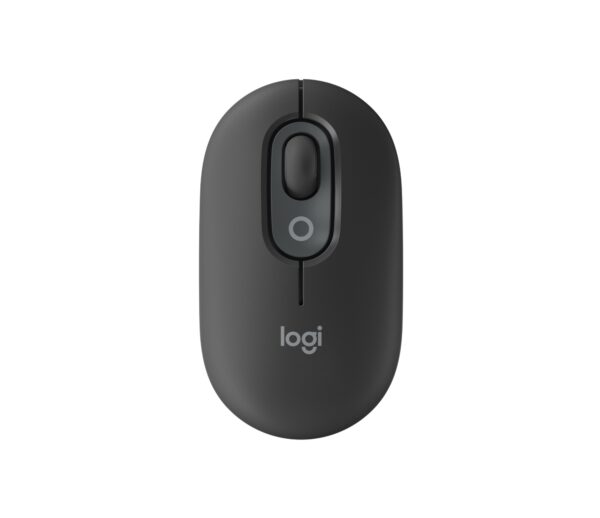 POP Mouse, ratón inalámbrico Bluetooth compacto y portátil con botones programables y clics discretos, tecnología Easy-Switch para alternar hasta 3 dispositivos, portátil, tablet, PC: grafito