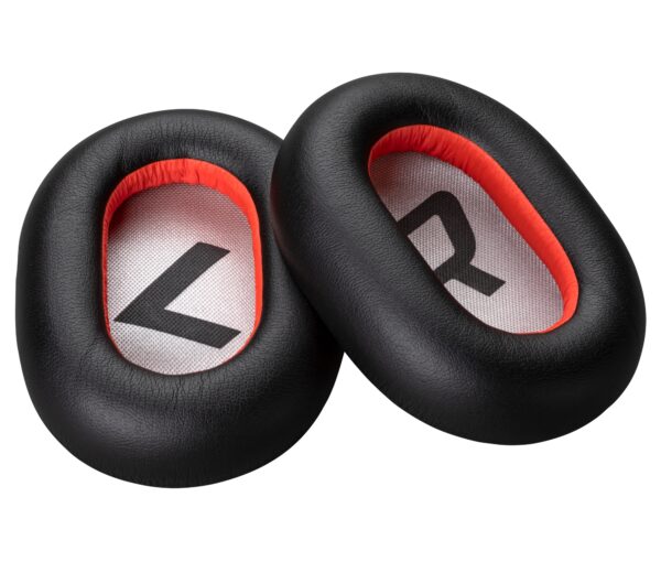 Almohadillas para auriculares de cuero sintético negro Poly Voyager 8200 (2 unidades)