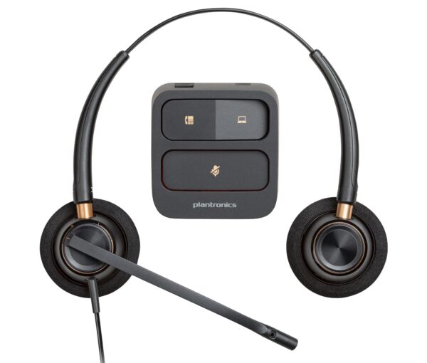 Auriculares binaurales Poly EncorePro 520 con desconexión rápida