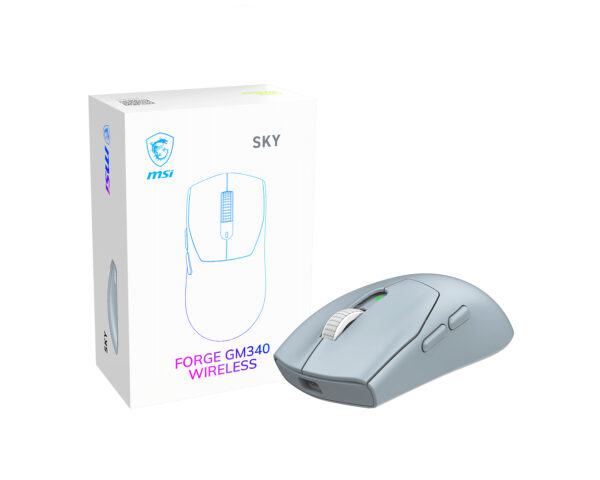 Forge Gm340 Wireless Sky ratón Juego Ambidextro RF Wireless + Bluetooth Óptico 12000 DPI