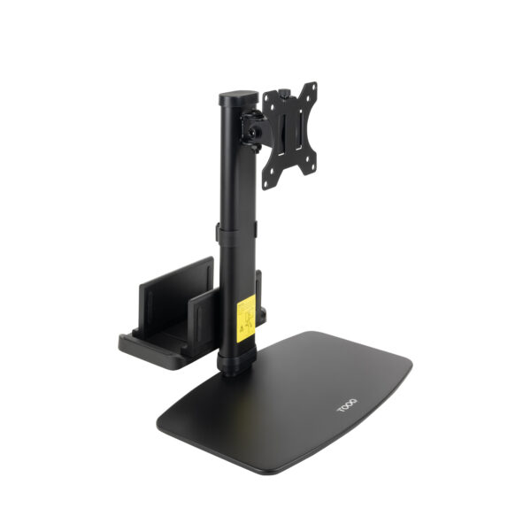 Soporte de mesa para pantallas 17-27 con soporte integrado para CPU Ligera