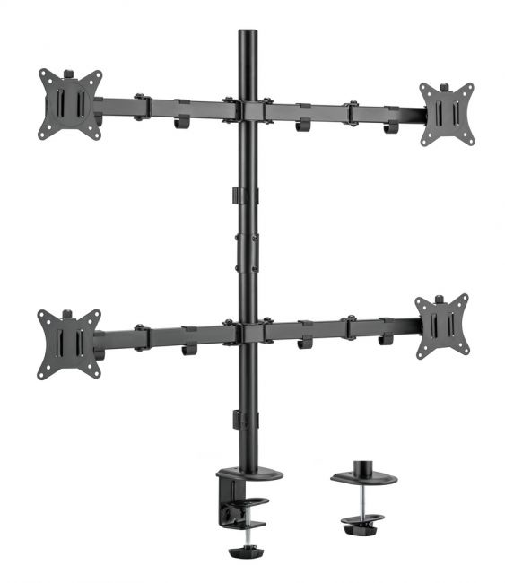 Soporte de escritorio articulado para monitor cuádruple de 17"-32