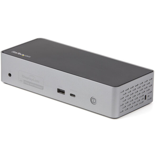 Mini Docking Station USB-C - Replicador de Puertos para 4 Monitores DisplayPort y HDMI 4K 60Hz - con PD de 100W - Hub Ladrón USB con 3x USB-A y 1x USBC, Red Ethernet, Audio