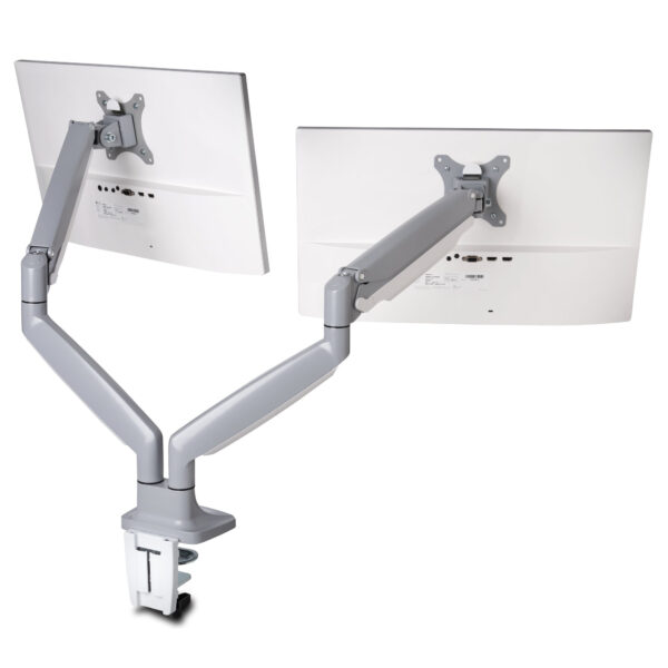 Brazo SmartFit de altura ajustable con un toque para dos monitores