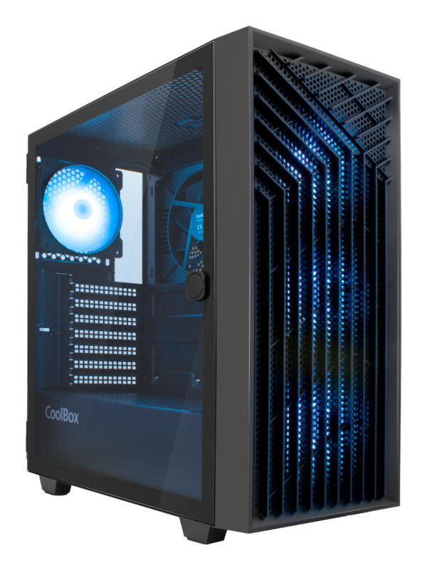 GAMING CAJA ATX GA300 GRIDLINE ARGB BLACK USB-C 3.2 GEN1 SIN FTE + 5 VENTILADORES