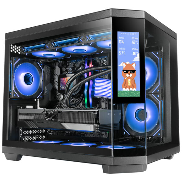 MC3TCORELCDM carcasa de ordenador Mini Tower Negro
