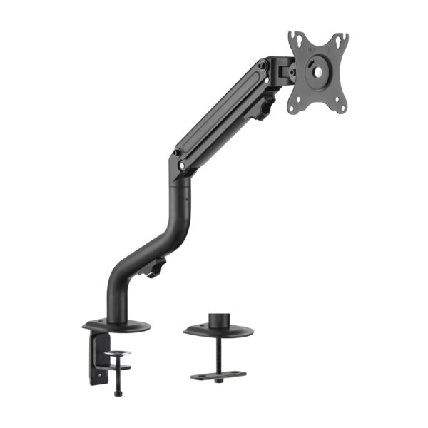 Soporte de Mesa ECO Contrapeso Giratorio e Inclinable para Monitor/TV 8Kg (3 Pivotes, 1 Brazo) de 17-32, Negro