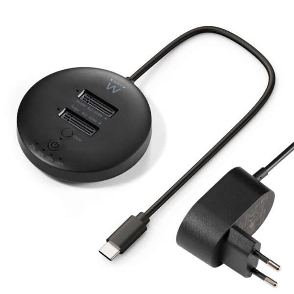 EW7078 base de conexión para disco duro USB 3.2 Gen 1 (3.1 Gen 1) Type-C Negro