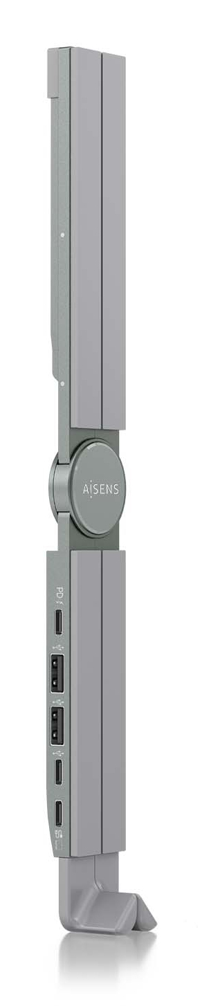 Soporte de Sobremesa Ajustable Para Portail / Tablet Con USB-C Docking 4 en 1, Gris