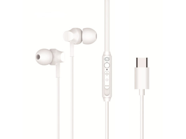 BRENDAN03W auricular y casco Auriculares Alámbrico Dentro de oído Llamadas/Música USB Tipo C Blanco
