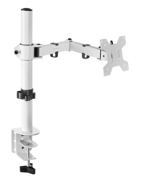 MARM1 Blanco, Soporte de Monitor de Brazo para Pantallas Hasta 32, Articulado y Regulable en Altura, Estructura Robusta, Compatible con VESA75 y VESA100