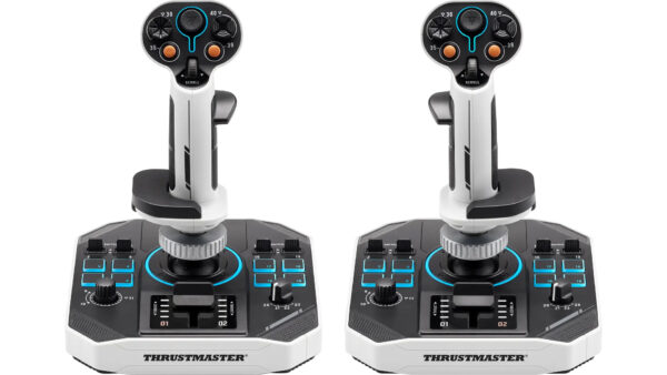 Sol-R 2 HOSAS Space Sim Duo Negro, Blanco USB Palanca de vuelo Analógico/Digital PC