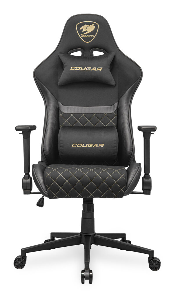CGR-A2F-GLB Silla para videojuegos universal Asiento acolchado tapizado Negro, Oro
