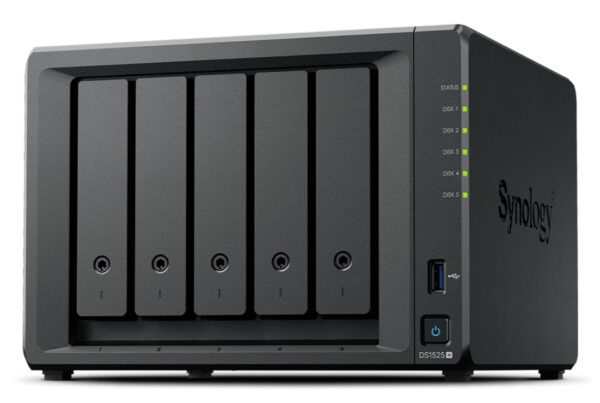 DiskStation DS1525+ servidor de almacenamiento NAS Ryzen Embedded V1500B 8 GB DDR4 0 TB Negro