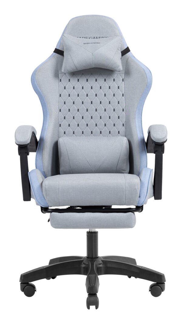 MGCXFSBL silla para videojuegos Silla para videojuegos de PC Asiento acolchado Azul, Gris