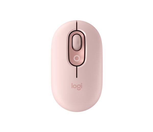 POP Mouse, ratón inalámbrico Bluetooth compacto y portátil con botones programables y clics discretos, tecnología Easy-Switch para alternar hasta 3 dispositivos, portátil, tablet, PC: Rosa