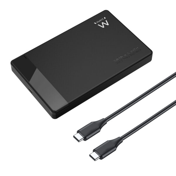 EW7073 caja para disco duro externo Carcasa de disco duro/SSD Negro 2.5"