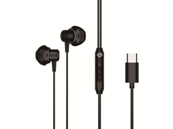 BRENDAN04B auricular y casco Auriculares Alámbrico Dentro de oído Llamadas/Música USB Tipo C Negro