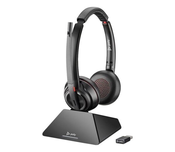 Auriculares Poly Savi 8220 UC con certificación Microsoft Teams DECT 1880-1900 MHz USB-A