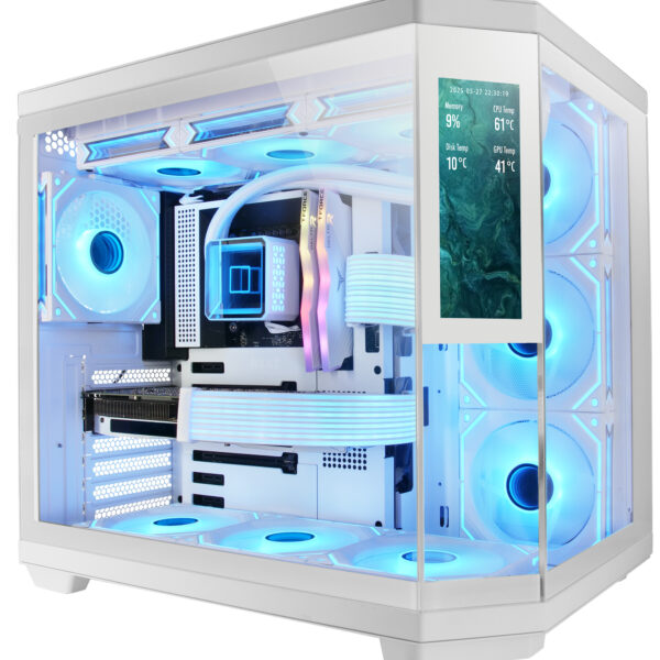MC3TCORELCDW carcasa de ordenador Midi Tower Blanco
