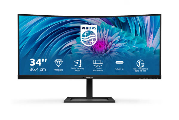E Line 346E2CUAE/00 pantalla para PC 86,4 cm (34") 3440 x 1440 Pixeles Wide Quad HD+ LCD Negro