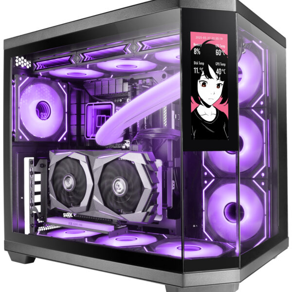 MC3TCORELCD carcasa de ordenador Midi Tower Negro