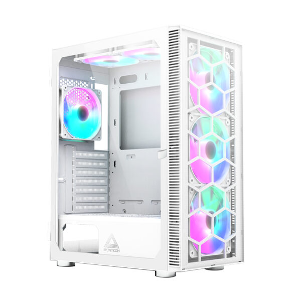 X3 GLASS Midi Tower Blanco