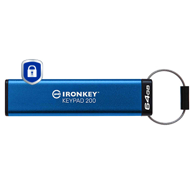 IronKey Keypad 200 de 64 GB, FIPS 140-3 nivel 3 cifrado AES-256