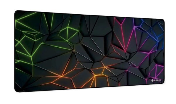 Neon Obsidian XL Alfombrilla de ratón para juegos Negro, Multicolor