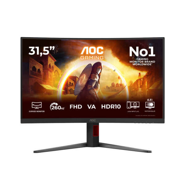 G4 C32G4Z pantalla para PC 80 cm (31.5") 1920 x 1080 Pixeles Full HD LCD Negro, Rojo