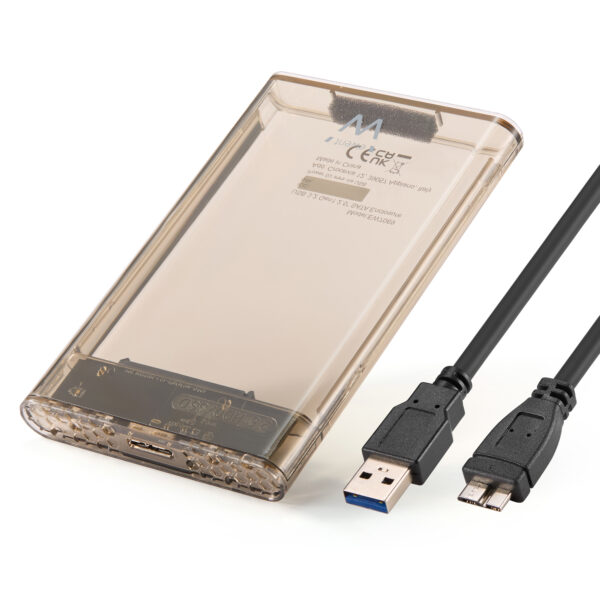 EW7069 caja para disco duro externo Caja externa para unidad de estado sólido (SSD) Transparente 2.5"