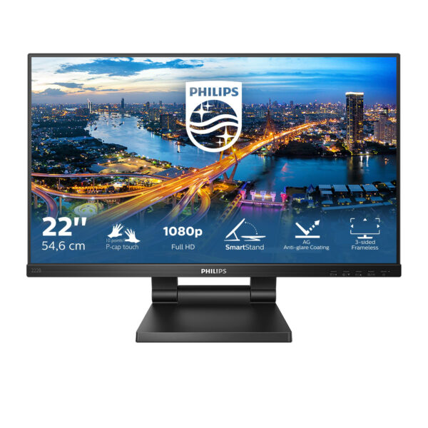 B Line 222B1TC/00 pantalla para PC 54,6 cm (21.5") 1920 x 1080 Pixeles Full HD LED Pantalla táctil Negro