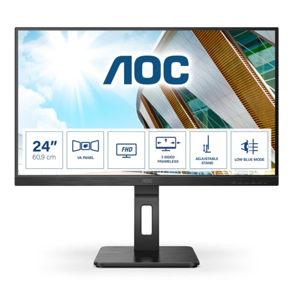 P2 24P2QM pantalla para PC 60,5 cm (23.8") 1920 x 1080 Pixeles Full HD LED Negro