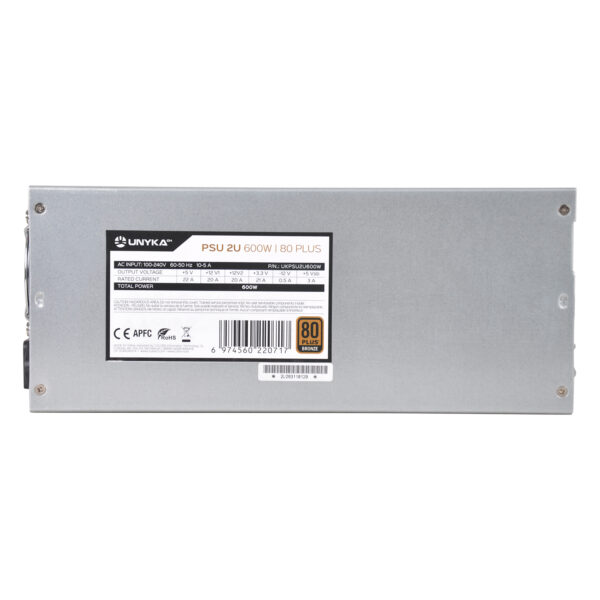 Fuente de Alimentación 2U 600W 80 Plus Bronce