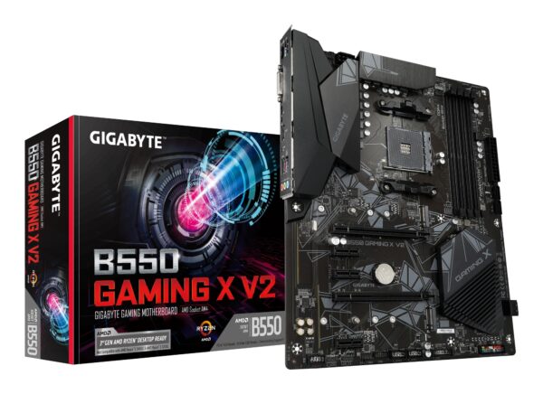B550 Gaming X V2 Placa base - Procesadores AMD Ryzen 5000, VRM de 10+3 fases, hasta 4733 MHz DDR4, 1xPCIe 4.0 + 1xPCIe 3.0 M.2, LAN 1GbE, USB 3.2 Gen 2