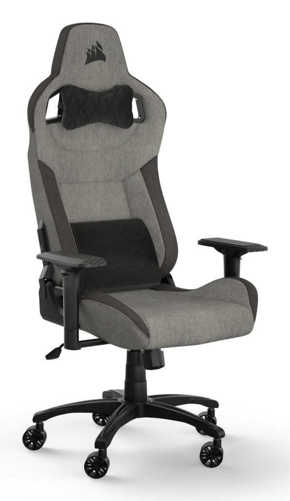 T3 RUSH (2023) Silla para videojuegos universal Asiento acolchado Antracita, Gris