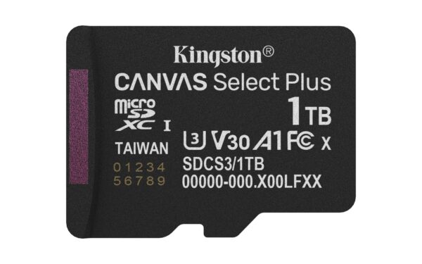 1TB micSDXC Canvas Select Plus Gen3 150R A1 (Adaptador de SD no incluido)